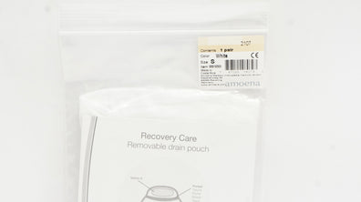 Amoena 56919300 Removable Drain Pouch,White, Size S